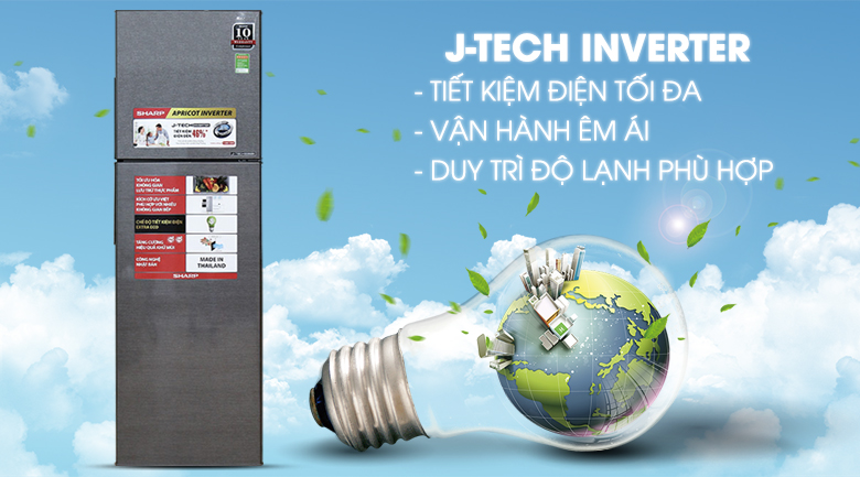 Công nghệ J-Tech Inverter - Tủ lạnh Sharp Inverter 271 lít SJ-X281E-DS