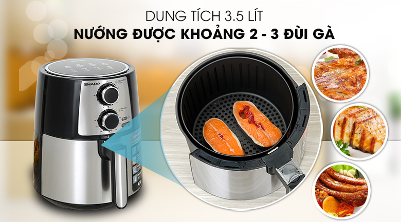 Dung tích Nồi chiên không dầu Sharp KF-AF42MV-ST 4.2 lít