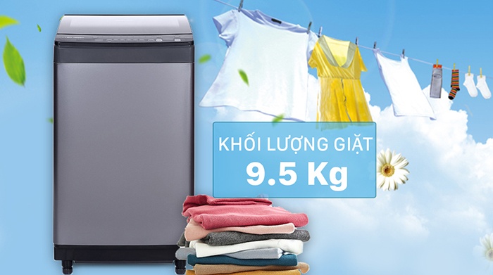 Máy giặt lồng đứng Sharp Inverter 9.5 Kg ES-X95HV-S