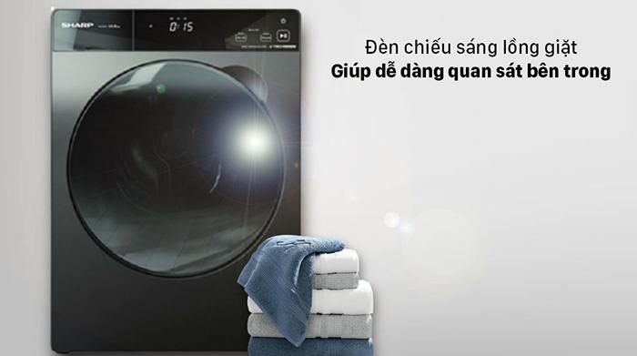 Máy giặt lồng ngang Sharp Inverter 9.5 Kg ES-FK954SV-G