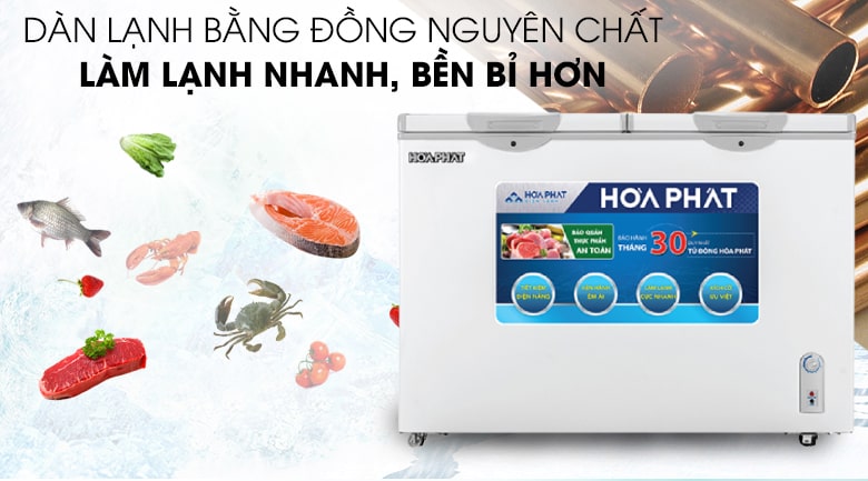 Tủ đông Hòa Phát HCF 656S2Đ2 - dàn lạnh đồng