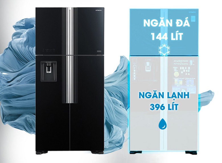 Dung tích 540 lít - Tủ lạnh Hitachi Inverter 540 lít R-FW690PGV7X GBK