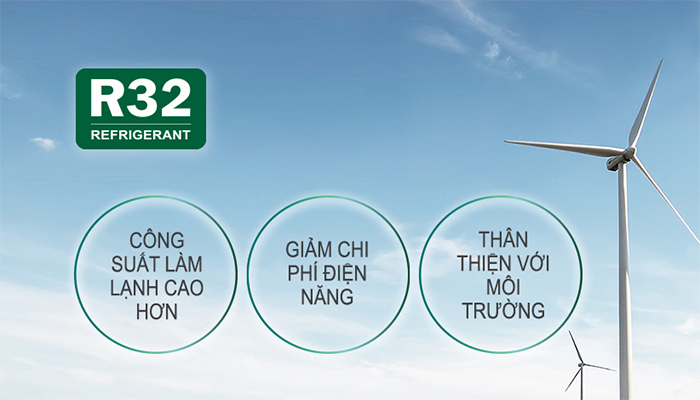 Môi chất lạnh R32 có hiệu suất làm lạnh cao