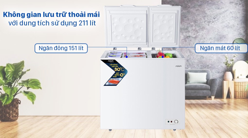 Tủ đông AQUA 211 lít AQF-C3102S