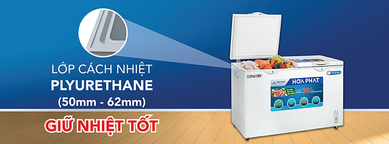 Tủ đông Hòa Phát 205 lít HCFI 506S2Đ2 cách nhiệt tốt