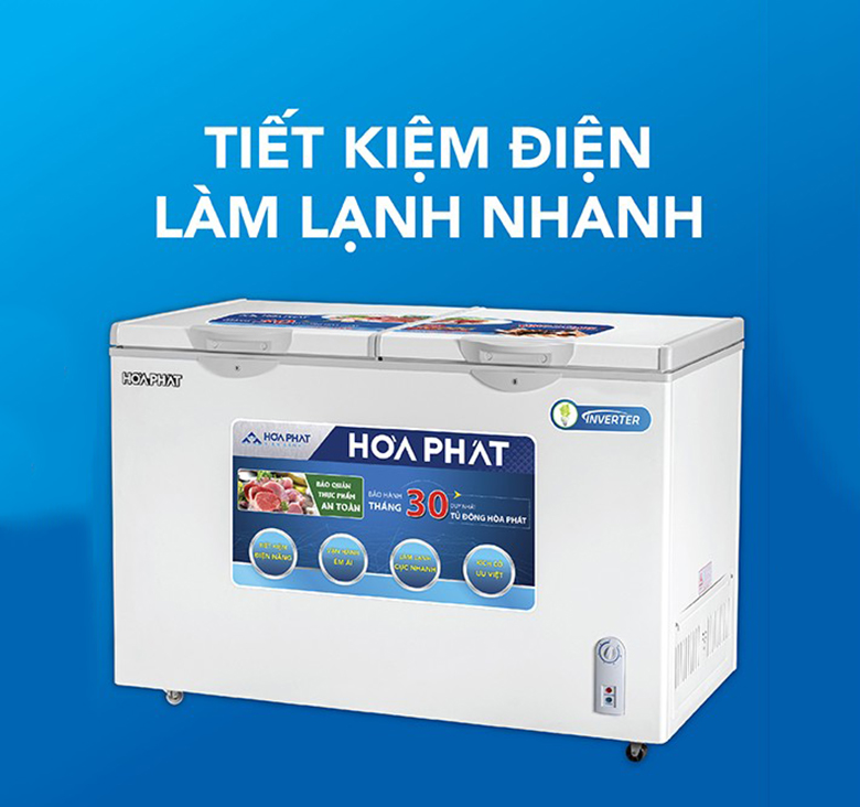 Tủ đông Hòa Phát 205 lít HCFI 506S2Đ2 dùng dàn lạnh đồng