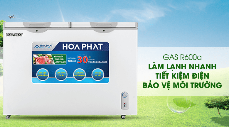 Tủ đông Hòa Phát HCF 606S2Đ2 - Thân tiện với môi trường, làm đông nhanh với Gas R600a