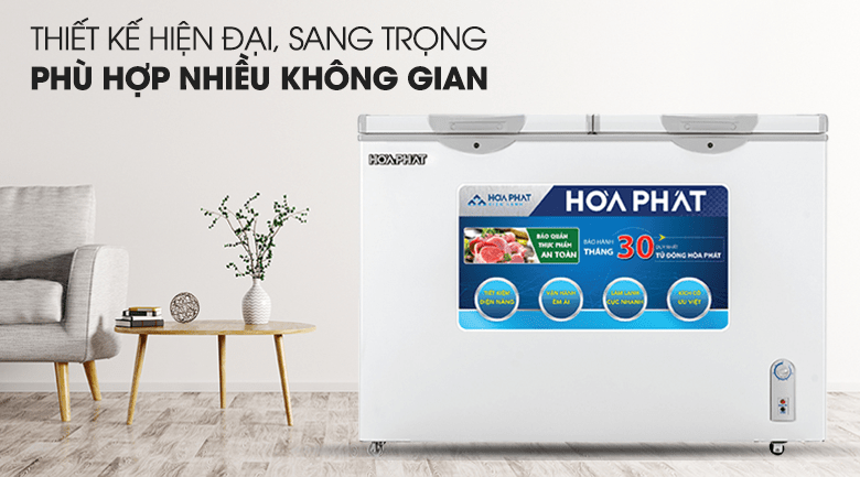 Tủ đông Hòa Phát HCF 606S2Đ2- Thiết kế