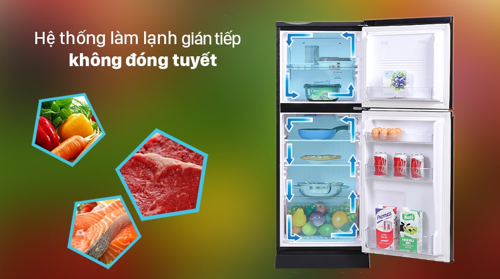 Tủ lạnh Aqua 130 lít AQR-T150FA(BS)- Hệ thống làm lạnh gián tiếp