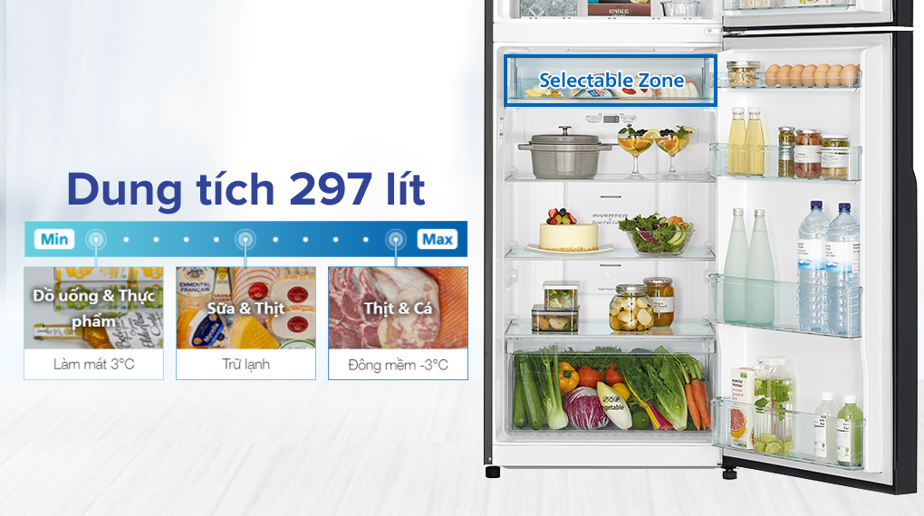 Tủ lạnh Hitachi Inverter 339 lít R-FVX450PGV9 - Ngăn lạnh