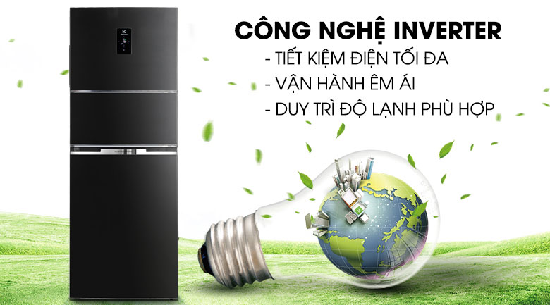 Dòng tủ lạnh Inverter tiết kiệm điện - Tủ lạnh Electrolux Inverter 334 lít EME3700H-H