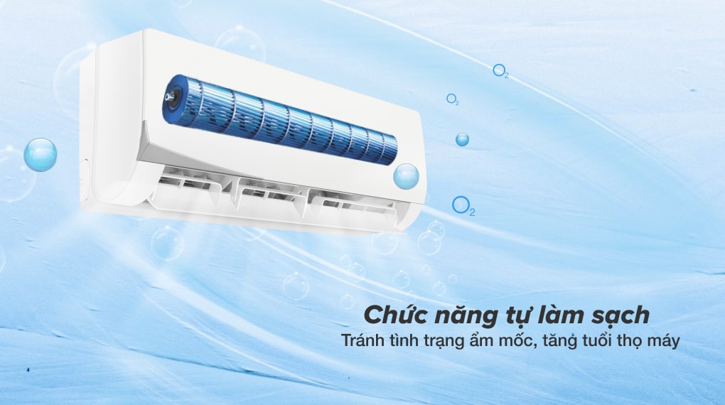 Điều hòa Aqua 9000 BTU AQA-KCR09NQ-S - Chức năng tự làm sạch